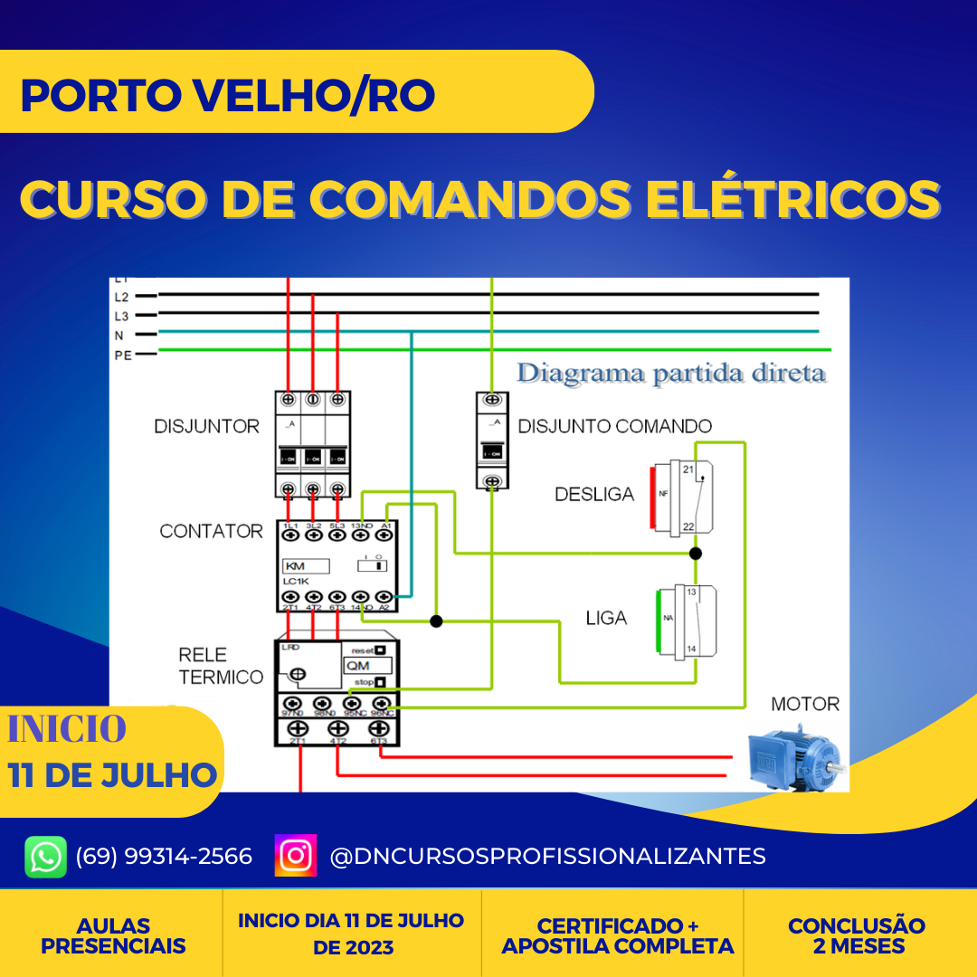 Curso de comandos elétricos em porto velho DN Cursos Profissionalizantes