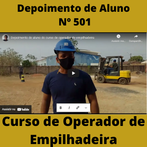 Depoimento aluno- Curso De Operador de Empilhadeira